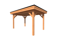 Houten carport plat dak 400 x 250cm Houten carport plat dak 400 x 250cm