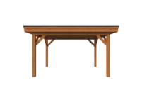 Houten carport plat dak 400 x 250cm Houten carport plat dak 400 x 250cm