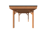 Houten carport plat dak 400 x 250cm Houten carport plat dak 400 x 250cm