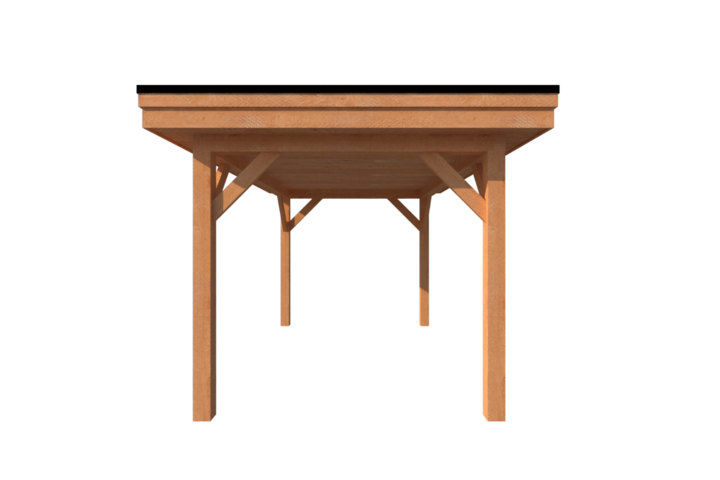 Houten carport plat dak 400 x 250cm Houten carport plat dak 400 x 250cm