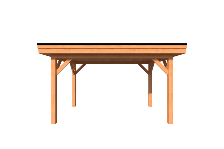 Houten carport plat dak 400 x 250cm Houten carport plat dak 400 x 250cm