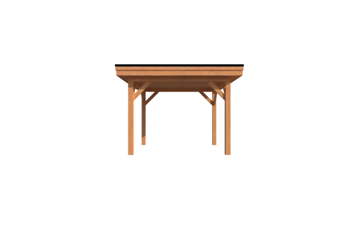 Houten carport plat dak 250 x 300cm