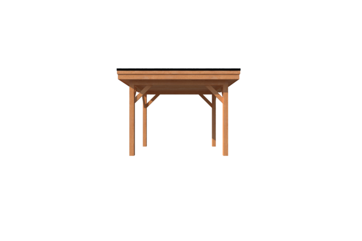 Houten carport plat dak 250 x 300cm