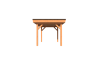 Houten carport plat dak 250 x 300cm