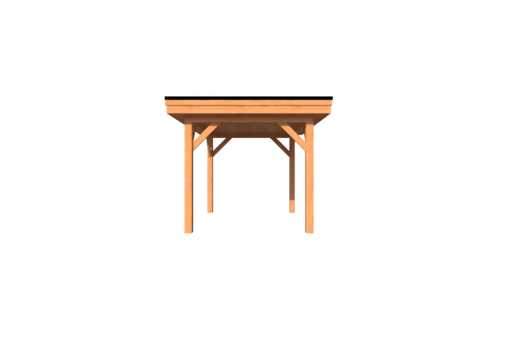 Houten carport plat dak 250 x 300cm