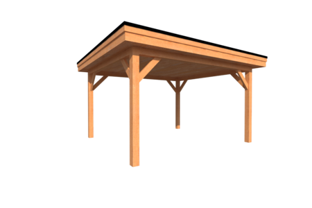 Houten carport plat dak 400 x 350cm Houten carport plat dak 400 x 350cm