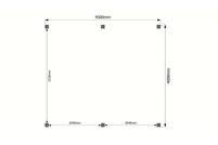 Houten carport plat dak 450 x 400cm Houten carport plat dak 450 x 400cm