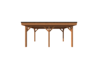 Houten carport plat dak 550 x 400cm Houten carport plat dak 550 x 400cm