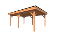 Houten carport plat dak 650 x 400cm Houten carport plat dak 650 x 400cm