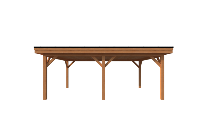 Houten carport plat dak 650 x 400cm Houten carport plat dak 650 x 400cm