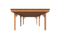 Houten carport plat dak 650 x 400cm Houten carport plat dak 650 x 400cm