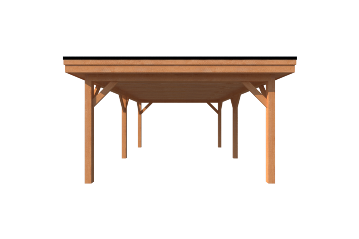 Houten carport plat dak 650 x 400cm Houten carport plat dak 650 x 400cm