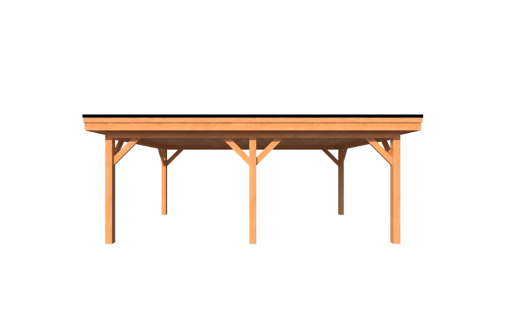 Houten carport plat dak 650 x 400cm Houten carport plat dak 650 x 400cm