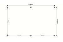 Houten carport plat dak 650 x 400cm Houten carport plat dak 650 x 400cm