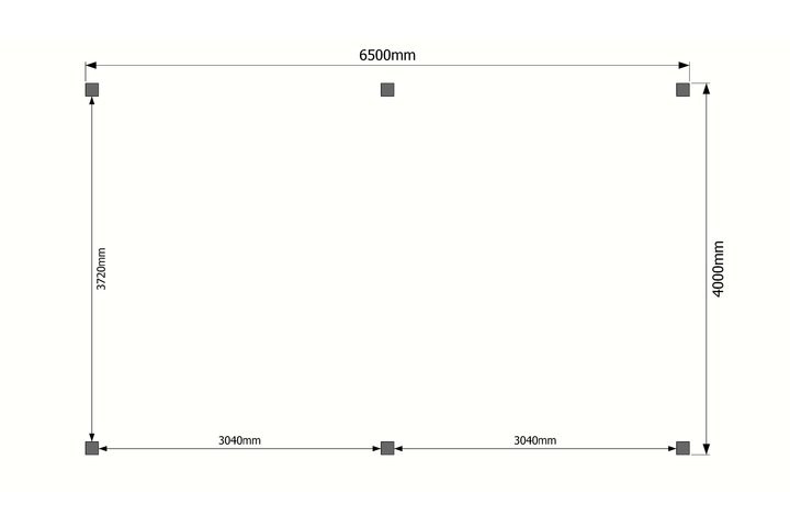 Houten carport plat dak 650 x 400cm Houten carport plat dak 650 x 400cm