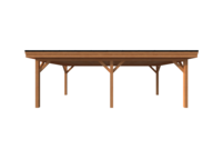 Houten carport plat dak 800 x 400cm