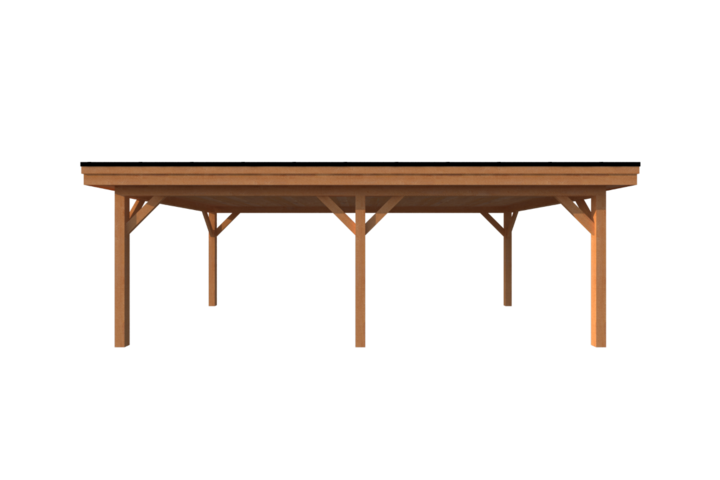 Houten carport plat dak 800 x 400cm