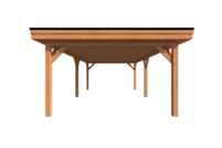 Houten carport plat dak 800 x 400cm