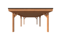 Houten carport plat dak 800 x 400cm