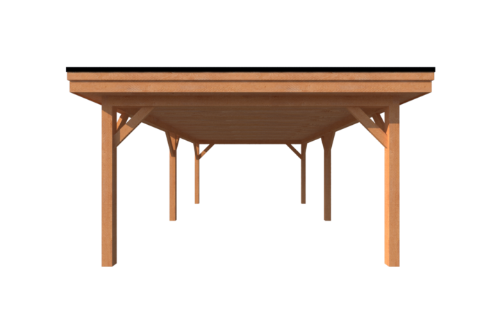 Houten carport plat dak 800 x 400cm