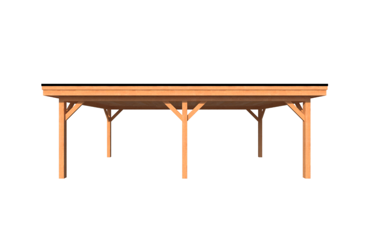 Houten carport plat dak 800 x 400cm