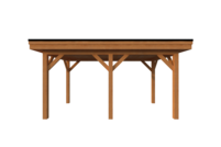 Houten carport plat dak 450 x 250cm Houten carport plat dak 450 x 250cm