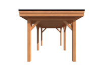 Houten carport plat dak 450 x 250cm Houten carport plat dak 450 x 250cm