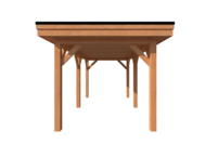 Houten carport plat dak 450 x 250cm Houten carport plat dak 450 x 250cm