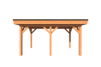 Houten carport plat dak 450 x 250cm Houten carport plat dak 450 x 250cm