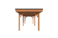 Houten carport plat dak 600 x 250cm