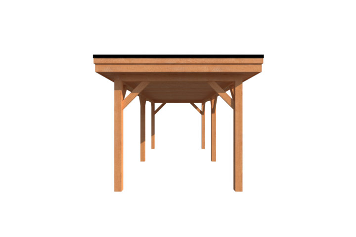 Houten carport plat dak 600 x 250cm