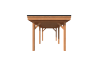 Houten carport plat dak 600 x 250cm