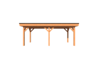 Houten carport plat dak 600 x 250cm