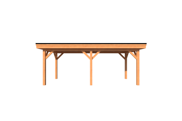 Houten carport plat dak 600 x 250cm