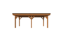 Houten carport plat dak 650 x 250cm Houten carport plat dak 650 x 250cm