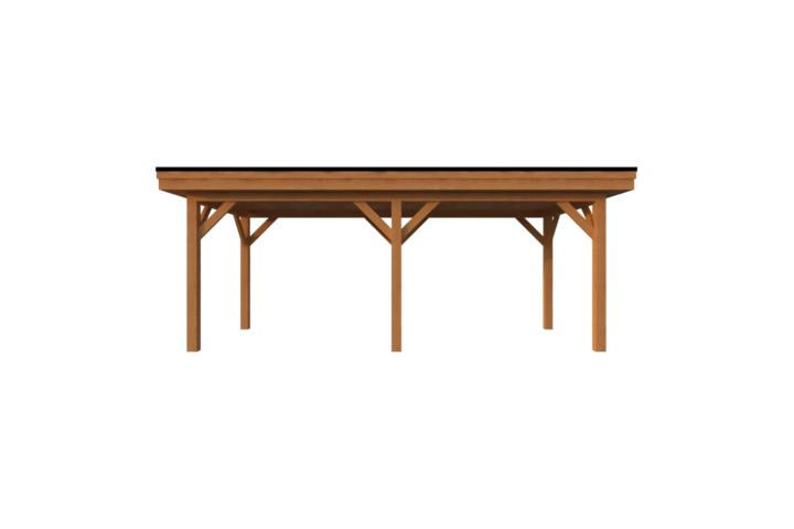 Houten carport plat dak 650 x 250cm Houten carport plat dak 650 x 250cm