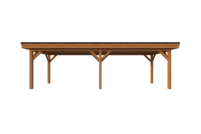 Houten carport plat dak 800 x 250cm Houten carport plat dak 800 x 250cm