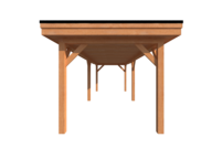 Houten carport plat dak 800 x 250cm Houten carport plat dak 800 x 250cm