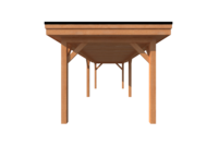 Houten carport plat dak 800 x 250cm Houten carport plat dak 800 x 250cm