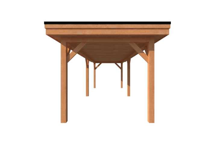 Houten carport plat dak 800 x 250cm Houten carport plat dak 800 x 250cm