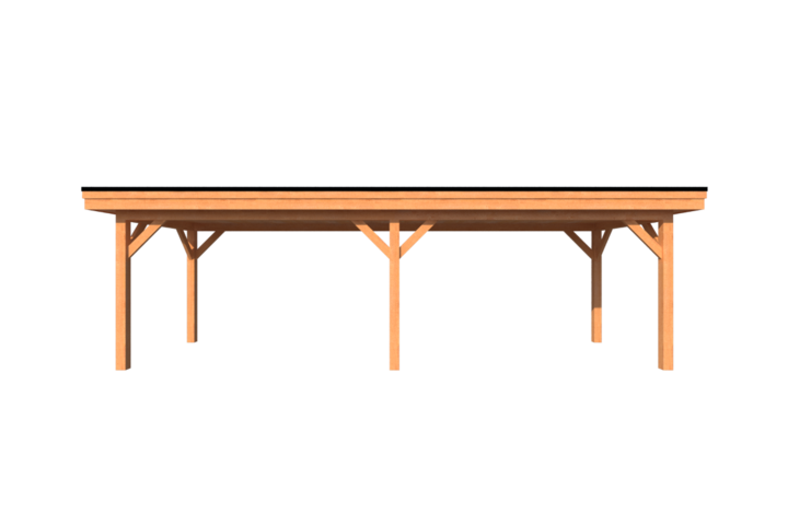 Houten carport plat dak 800 x 250cm Houten carport plat dak 800 x 250cm