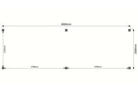 Houten carport plat dak 800 x 250cm Houten carport plat dak 800 x 250cm