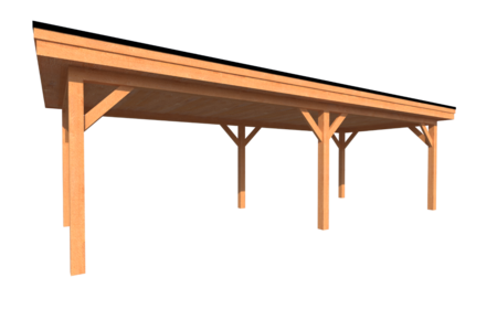 Houten carport plat dak 800 x 300cm Houten carport plat dak 800 x 300cm