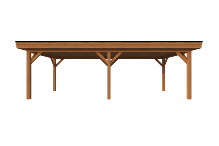 Houten carport plat dak 750 x 300cm Houten carport plat dak 750 x 300cm