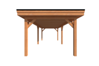 Houten carport plat dak 750 x 300cm Houten carport plat dak 750 x 300cm