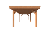 Houten carport plat dak 750 x 300cm Houten carport plat dak 750 x 300cm