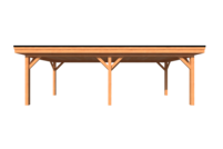 Houten carport plat dak 750 x 300cm Houten carport plat dak 750 x 300cm