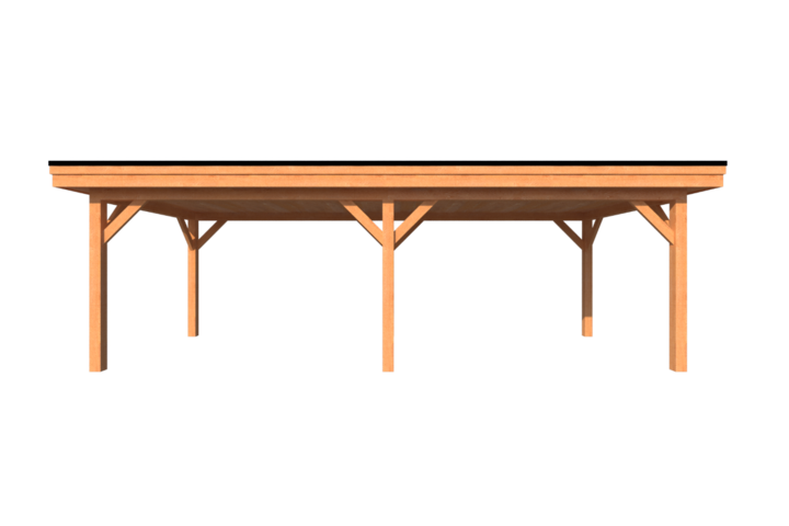 Houten carport plat dak 750 x 300cm Houten carport plat dak 750 x 300cm