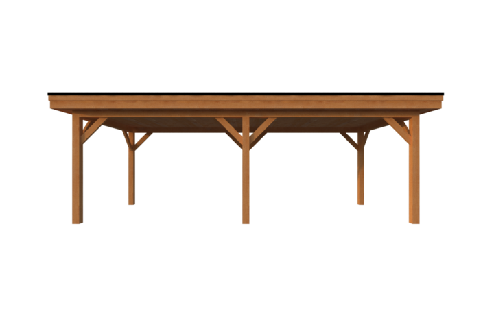 Houten carport plat dak 700 x 300cm