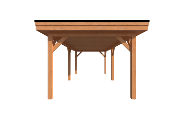Houten carport plat dak 700 x 300cm
